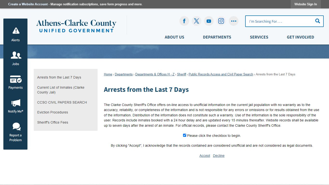 Arrests from the Last 7 Days | Athens-Clarke County, GA